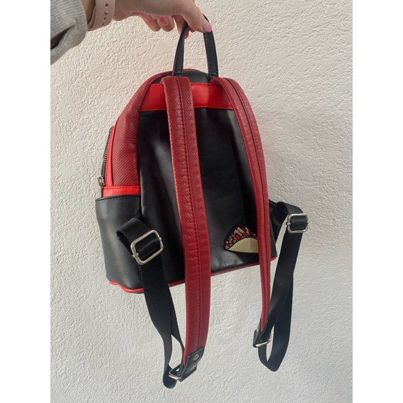 Loungefly Red and Black Backpack - Picture 9 of 11